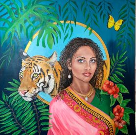 "Woman and tiger"