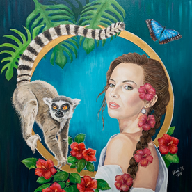 "Women and lemur"