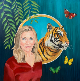 "A friend with her Tiger"